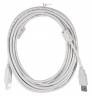 Кабель Buro USB2.0-AM/BM-5M-MG USB A(m) USB B(m) 5м феррит.кольца