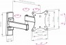 Кронштейн для телевизора Arm Media MARS-02 черный 10"-32" макс.20кг настенный поворот и наклон