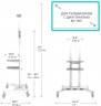 Подставка для телевизора Onkron TS1881 белый 50"-86" макс.105.9кг напольный мобильный