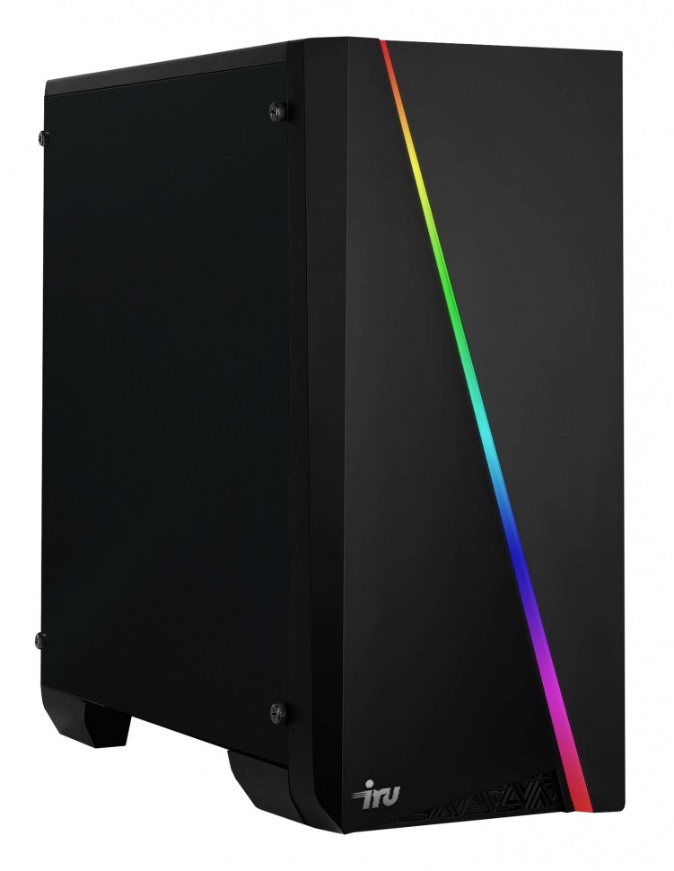 ПК IRU Game 225 MT Ryzen 5 2600 (3.4)/8Gb/1Tb 7.2k/SSD240Gb/GTX1050Ti 4Gb/Windows 10 Home Single Language 64/GbitEth/500W/черный
