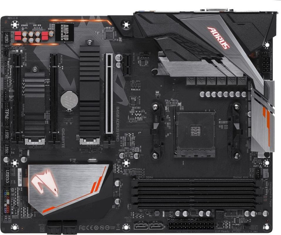 Материнская плата Gigabyte B450 AORUS PRO Soc-AM4 AMD B450 4xDDR4 ATX AC`97 8ch(7.1) GbLAN RAID+DVI+HDMI