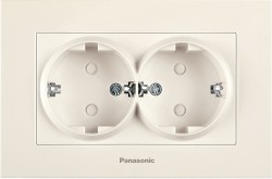 Розетка силовая Panasonic Karre Plus (WKTC02152BG-RU) скрыт. зазем. штор. IP20 бежевый (упак.:1шт)