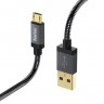 Кабель Hama Metal 00173625 USB (m)-micro USB (m) 1.5м черный