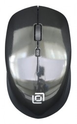 Мышь Оклик 565MW glossy черный оптическая (1600dpi) беспроводная USB (3but)