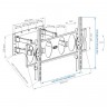 Кронштейн для телевизора Kromax PIXIS-XL черный 40"-90" макс.50кг настенный поворот и наклон