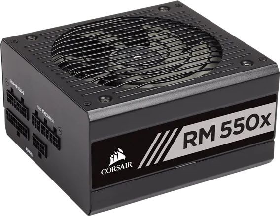 Блок питания Corsair ATX 550W RM550X 80+ gold (24+4+4pin) APFC 140mm fan 6xSATA Cab Manag RTL
