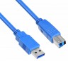 Кабель Buro USB3.0-AM/BM USB A(m) USB B(m) 1.8м синий