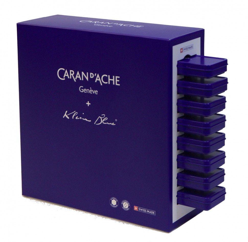 Ручка шариковая Carandache Office 849 Klein Blue (849.604) M синие чернила дисплей (8шт)