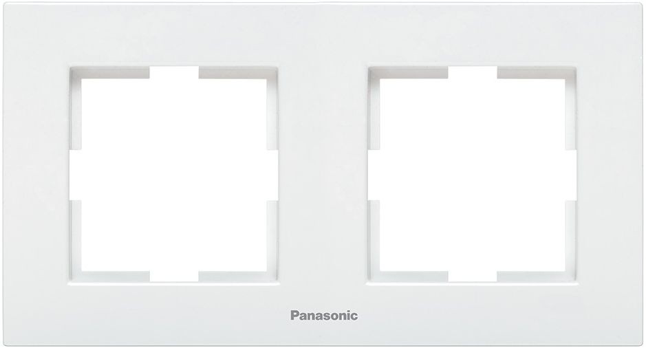 Рамка Panasonic Karre Plus WKTF08022WH-RU 2x горизонтальный монтаж пластик белый (упак.:1шт)