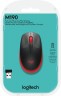 Мышь Logitech M190 красный/черный оптическая (1000dpi) беспроводная USB (2but)