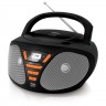 Аудиомагнитола BBK BX180U черный/оранжевый 4Вт/CD/CDRW/MP3/FM(dig)/USB