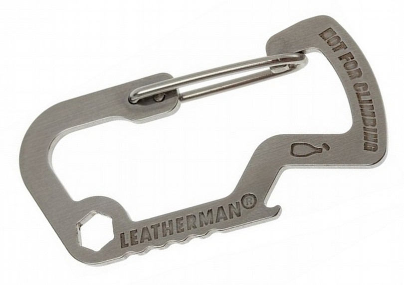 Карабин Leatherman Carabiner (930378) серебристый нержавеющая сталь (доп.ф.:открывашка)