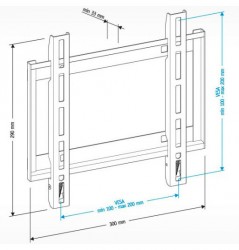 Кронштейн для телевизора Holder LCD-F2608 черный 22"-47" макс.40кг настенный фиксированный