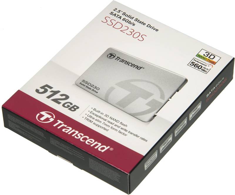 Накопитель SSD Transcend SATA III 512Gb TS512GSSD230S 2.5"