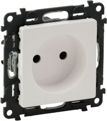 Розетка силовая Legrand Valena Life (753416) скрыт. штор. IP20 белый