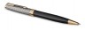 Ручка шариковая Parker Sonnet Premium K537 (2119787) Metal Black GT M черные чернила подар.кор.