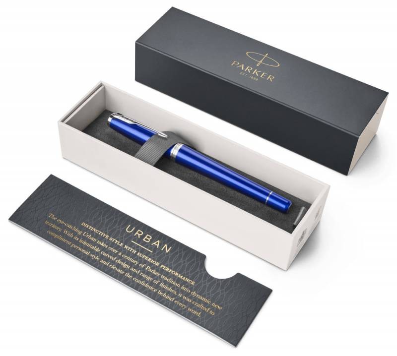 Ручка перьевая Parker Urban Core F309 (1931598) Nightsky Blue CT F перо сталь нержавеющая подар.кор.