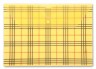 Конверт на кнопке Бюрократ -PK801AYEL A4 с рисунком "Клетка" пластик 0.18мм желтый