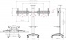 Подставка для телевизора Arm Media PT-STAND-15 серебристый 26"-55" макс.120кг напольный наклон