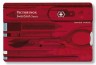 Швейцарская карта Victorinox SwissCard Classic (0.7100.T) красный полупрозрачный коробка подарочная
