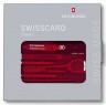 Швейцарская карта Victorinox SwissCard Classic (0.7100.T) красный полупрозрачный коробка подарочная