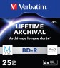 Диск BD-R Verbatim 25Gb 4x Slim case (3шт) Printable (43827)