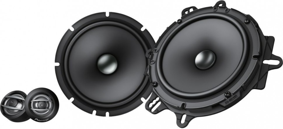 Колонки автомобильные Pioneer TS-A1600C (без решетки) 350Вт 85дБ 4Ом 16.5см (6 1/2дюйм) компонентные двухполосные