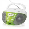 Аудиомагнитола BBK BX193U белый/зеленый 2Вт/CD/CDRW/MP3/FM(dig)/USB