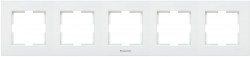 Рамка Panasonic Karre Plus WKTF08052WH-RU 5x горизонтальный монтаж пластик белый (упак.:1шт)