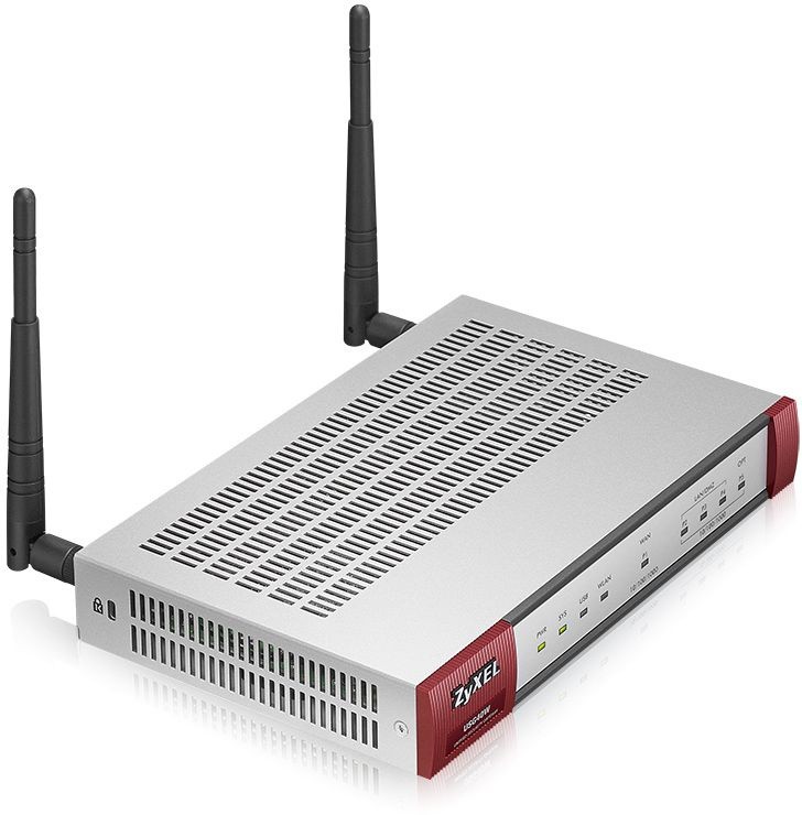 Межсетевой экран Zyxel USG40W (USG40W-RU0102F) N300 10/100/1000BASE-TX компл.:набор подписок на 1 год AS/AV/CF/IDP серебристый