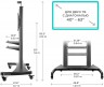 Подставка для телевизора Onkron TS3811 черный 40"-63" макс.142кг напольный мобильный
