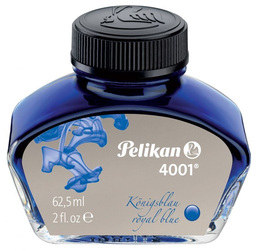 Флакон с чернилами Pelikan INK 4001 76 (PL329136) Royal Blue чернила синие чернила 62.5мл для ручек перьевых