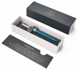 Ручка перьевая Parker Urban Premium F310 (1931563) Dark Blue CT F перо сталь нержавеющая подар.кор.
