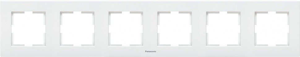 Рамка Panasonic Karre Plus WKTF08062WH-RU 6x горизонтальный монтаж пластик белый (упак.:1шт)