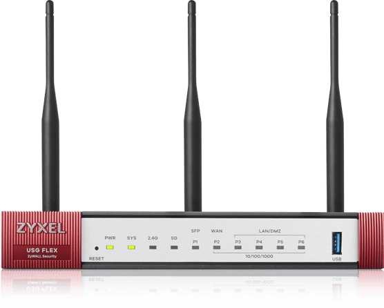 Межсетевой экран Zyxel USGFLEX100W-RU0101F AC1750 10/100/1000BASE-TX/SFP серый