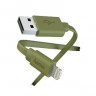 Кабель Hama 00187234 USB (m)-Lightning (m) 1м зеленый плоский