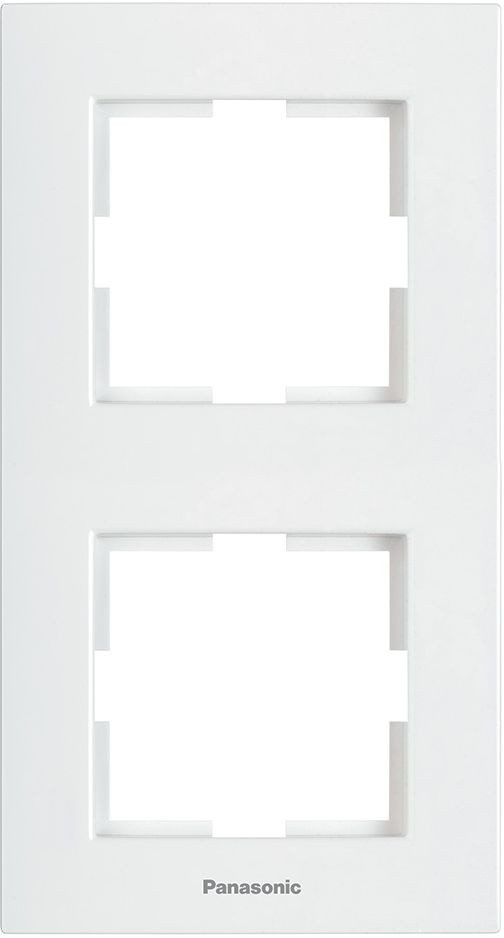 Рамка Panasonic Karre Plus WKTF08122WH-RU 2x вертикальный монтаж пластик белый (упак.:1шт)