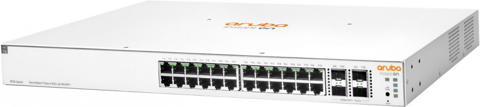 Коммутатор HPE Instant on 1930 JL684A 24G 4SFP+ 24PoE+ 370W управляемый