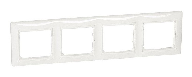Рамка Legrand Valena 774454 накладная 4xMosaic горизонтальный монтаж поликарбонат белый