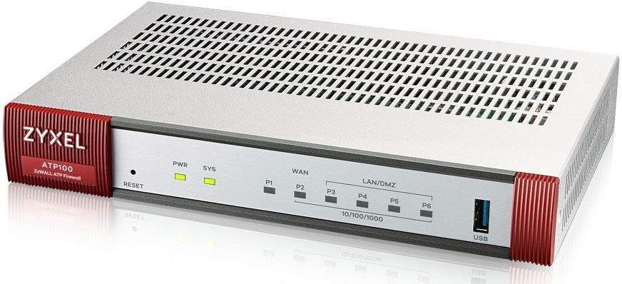 Межсетевой экран Zyxel ZyWALL ATP100 (ATP100-RU0102F) 10/100/1000BASE-TX/SFP серебристый (упак.:1шт)
