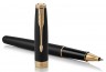 Ручка роллер Parker Sonnet Core T528 (1931518) Matte Black GT F черные чернила подар.кор.
