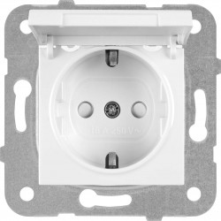 Розетка силовая Panasonic Karre Plus & Arkedia Slim (WKTT02102WH-RU) скрыт. зазем. штор. крыш. IP20 белый (упак.:1шт)