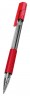 Ручка шариковая Deli EQ01540 Arrow 0.5мм резин. манжета прозрачный/красный красные чернила