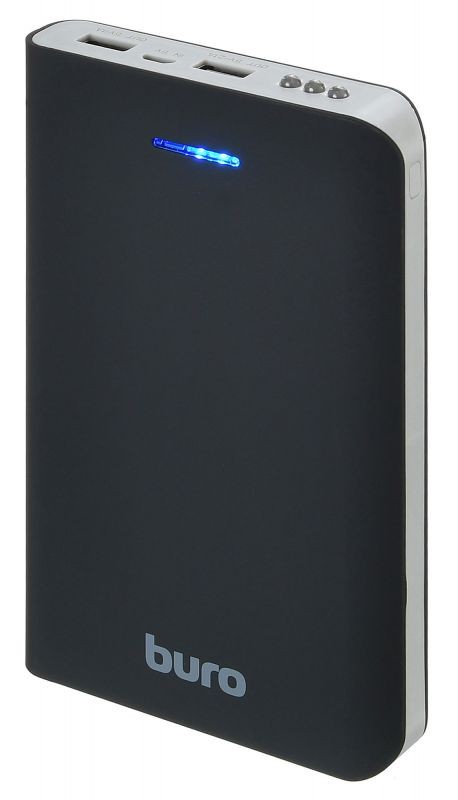 Мобильный аккумулятор Buro RA-30000 Li-Ion 30000mAh 3A черный/серый 2xUSB материал пластик