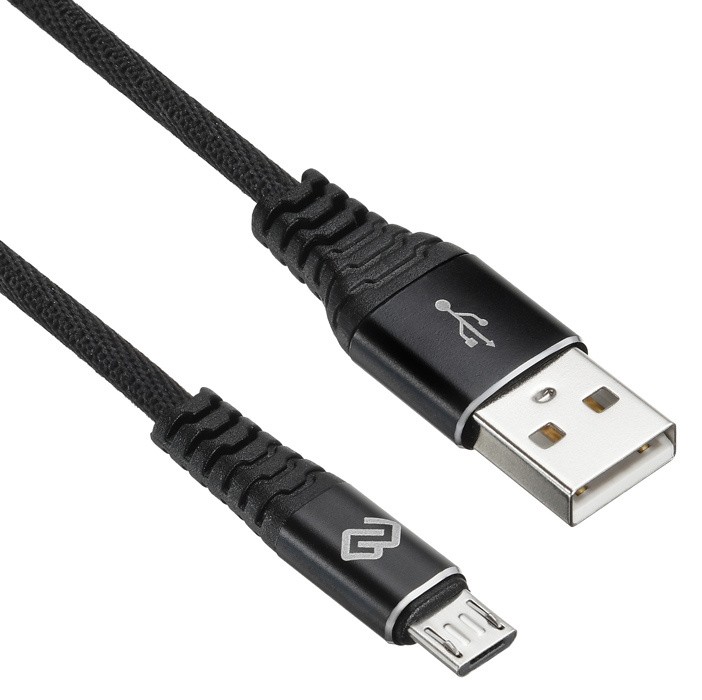 Кабель Digma USB (m)-micro USB (m) 1.2м черный