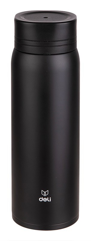Термос Deli 17654Black 0.48л. черный