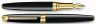 Ручка перьевая Carandache Leman Ebony (4799.272) black lacquered GP F перо золото 18K двухцветное подар.кор.