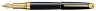 Ручка перьевая Carandache Leman Ebony (4799.272) black lacquered GP F перо золото 18K двухцветное подар.кор.