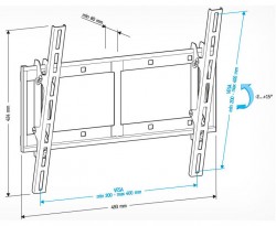 Кронштейн для телевизора Holder LCD-T4609 черный 32"-65" макс.60кг настенный наклон