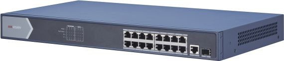 Коммутатор Hikvision DS-3E0518P-E/M 16G 2SFP 16PoE 125W неуправляемый